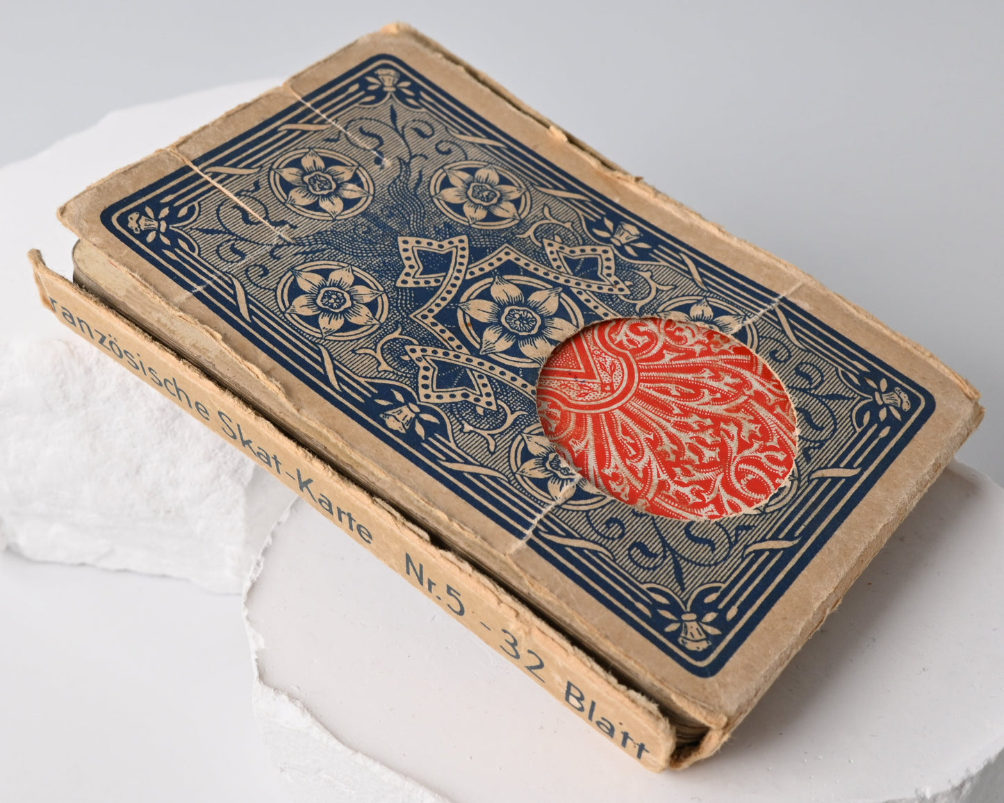 Vintage Skat Deck with Field Post Stamp – F. X. Schmid Munich, French Suit, German Reich, Collector’s Piece – 1930s