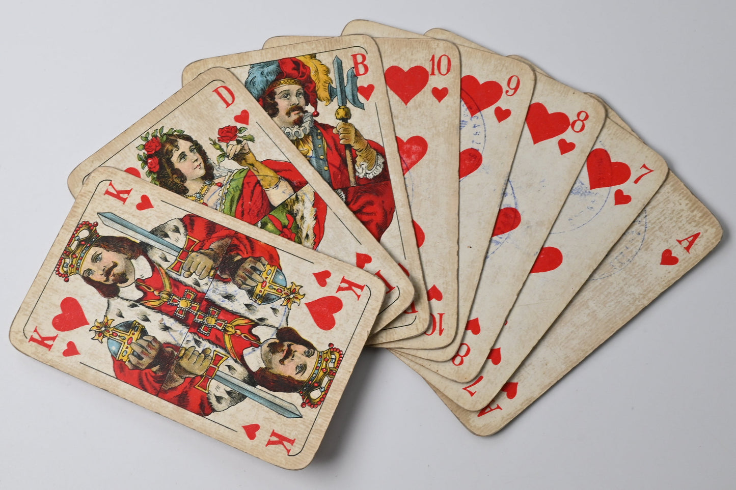 Vintage Skat Deck with Field Post Stamp – F. X. Schmid Munich, French Suit, German Reich, Collector’s Piece – 1930s