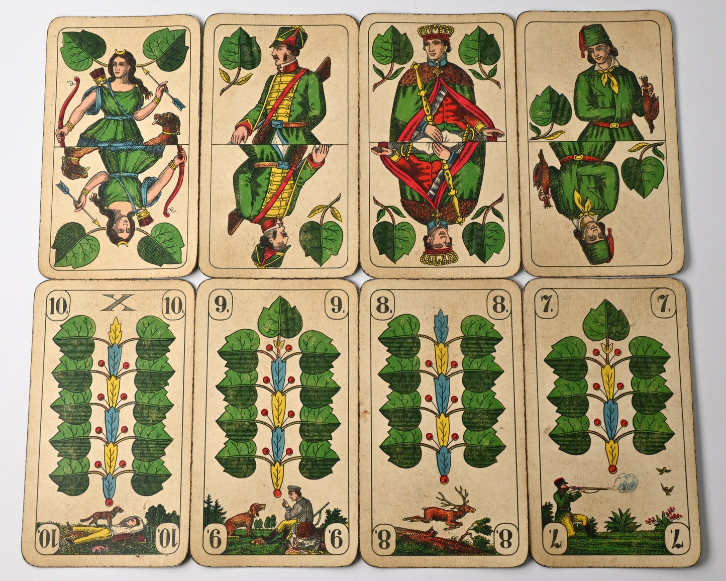 Skat Deck – F.X. Schmid Munich, German-Suited Preußisches Doppelbild, Single Piece – 1930s