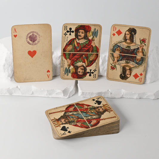 Skatspiel – Stralsunder Spielkarten-Fabriken, französisches Blatt, Reklame „Sefer Pascha Cigarettes“, Einzelstück – 1880er Jahre