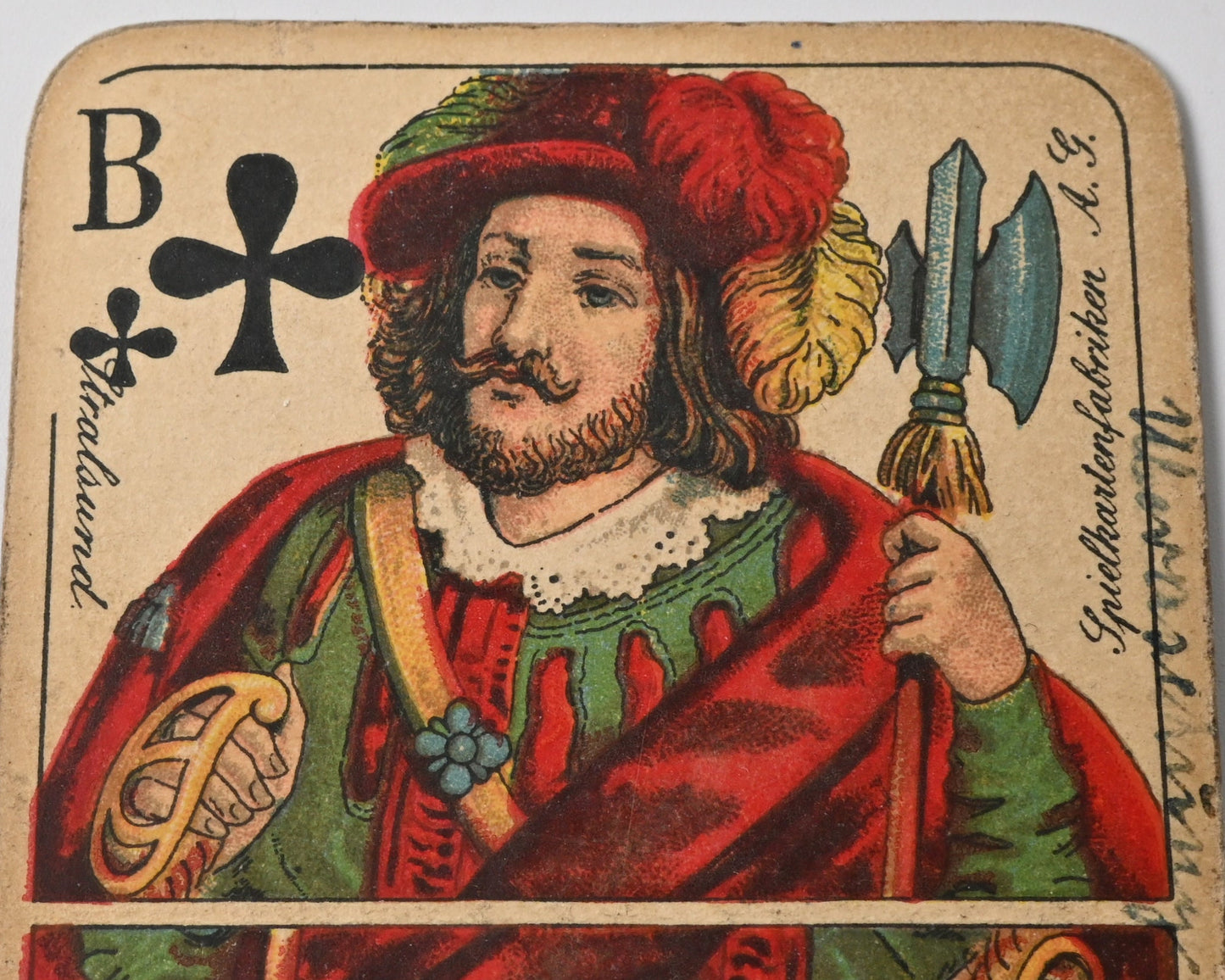 Skatspiel – Stralsunder Spielkarten-Fabriken, französisches Blatt, Reklame „Sefer Pascha Cigarettes“, Einzelstück – 1880er Jahre