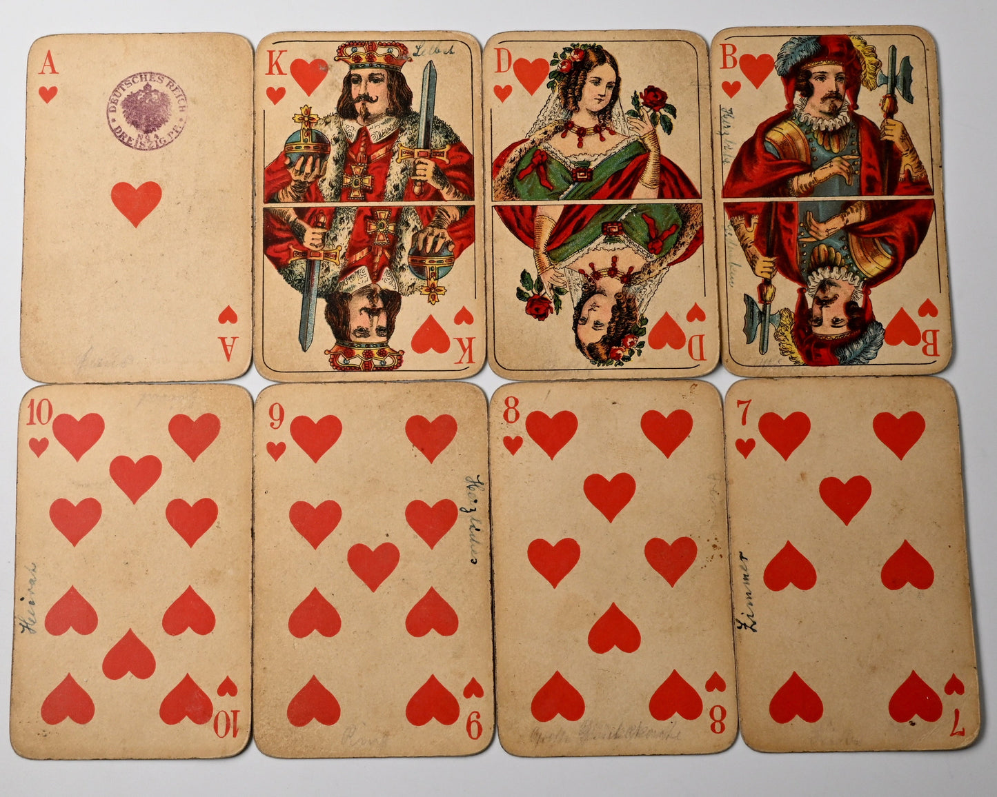 Skatspiel – Stralsunder Spielkarten-Fabriken, französisches Blatt, Reklame „Sefer Pascha Cigarettes“, Einzelstück – 1880er Jahre