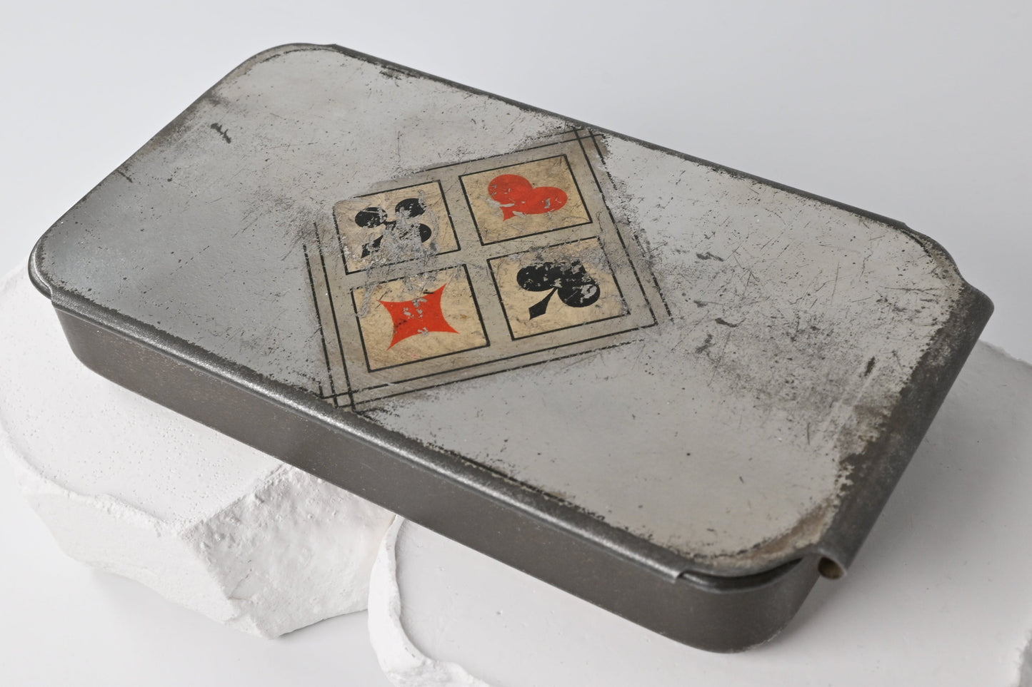 Vintage Skat Deck – Prussian Pattern, Vereinigte Stralsunder Playing Card Factories, with Metal Card Press, One-of-a-Kind Set – 1920s