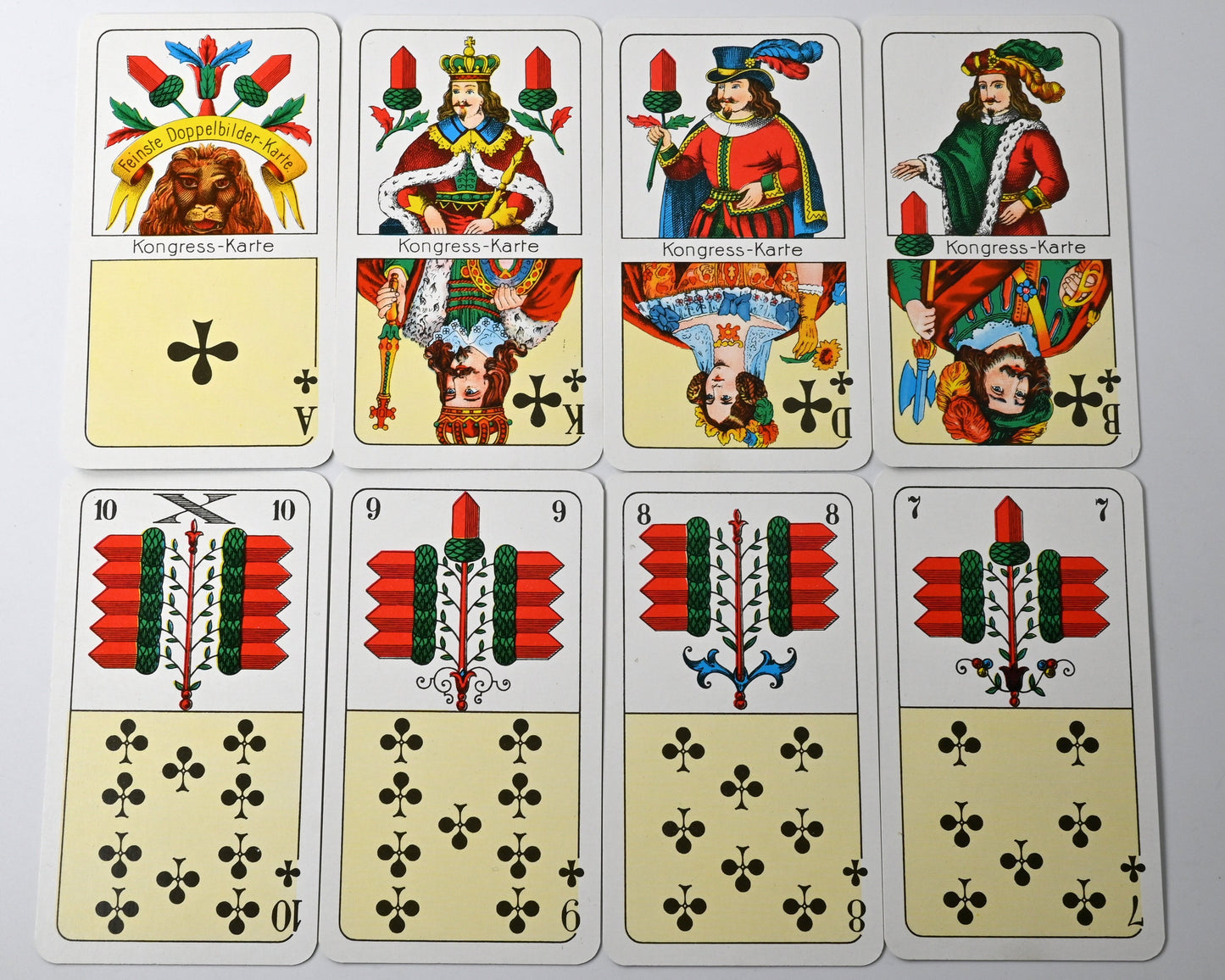 Skat Playing Cards, Altenburg Congress Pattern, German & French Suits, Vintage DDR, Single Piece, 1980s