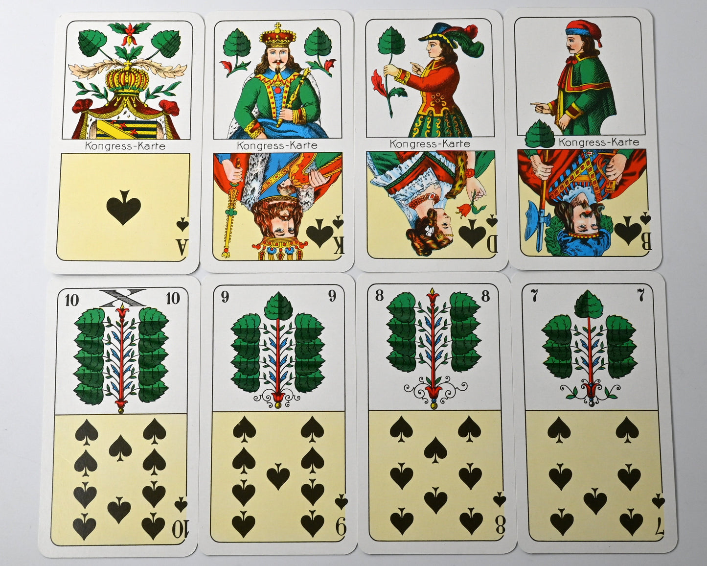 Skat Playing Cards, Altenburg Congress Pattern, German & French Suits, Vintage DDR, Single Piece, 1980s