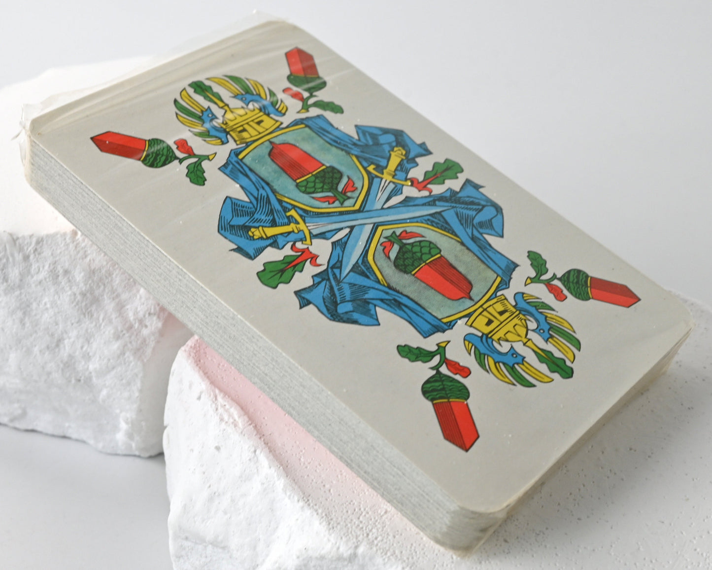 Skat Playing Cards DDR, Altenburg Playing Cards, Leather Case, German Pattern, Single Piece – 1980s