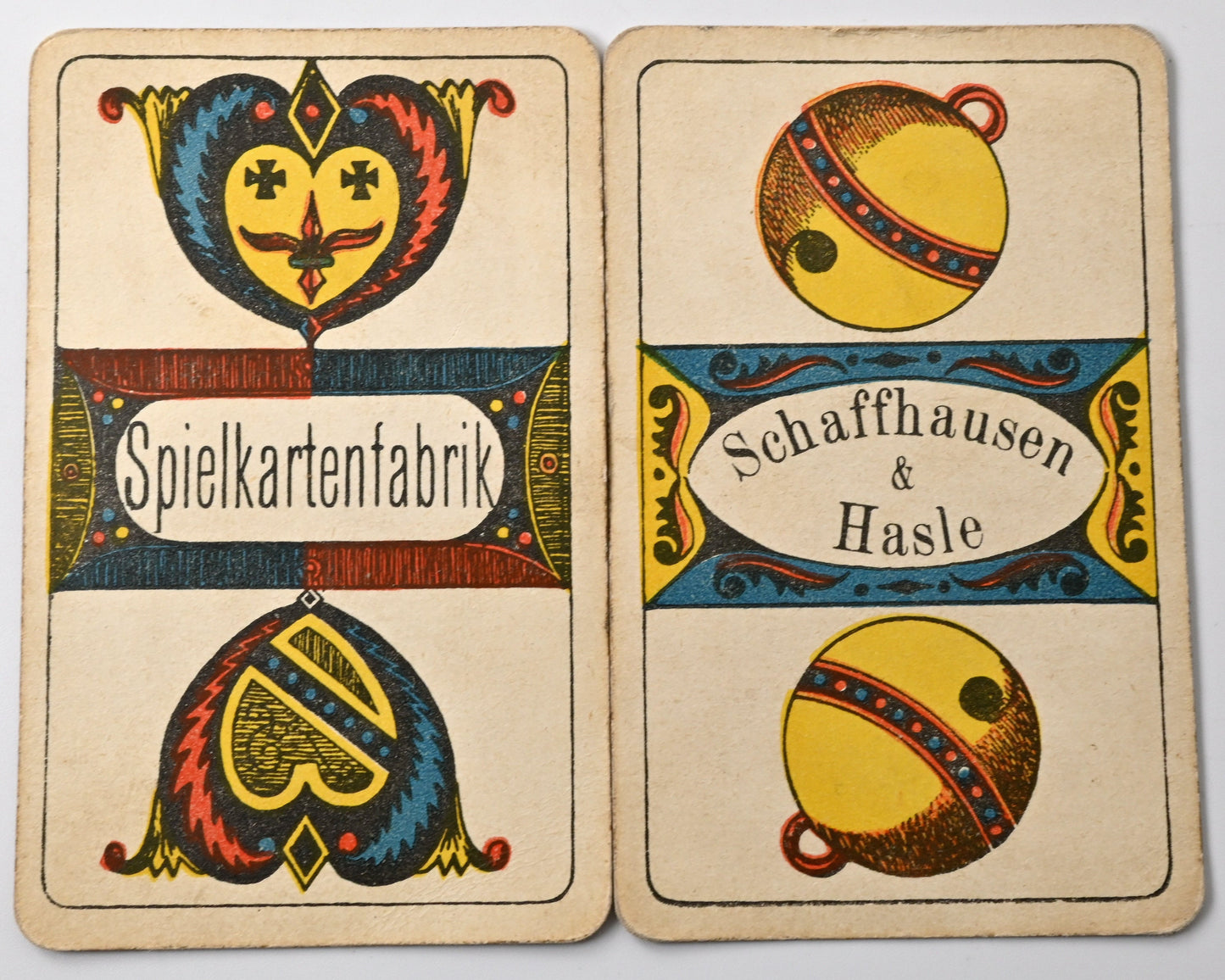 Jass Playing Cards – J. Müller & Cie Schaffhausen & Hasle, German-Suited Deck, One-of-a-Kind – 1920s