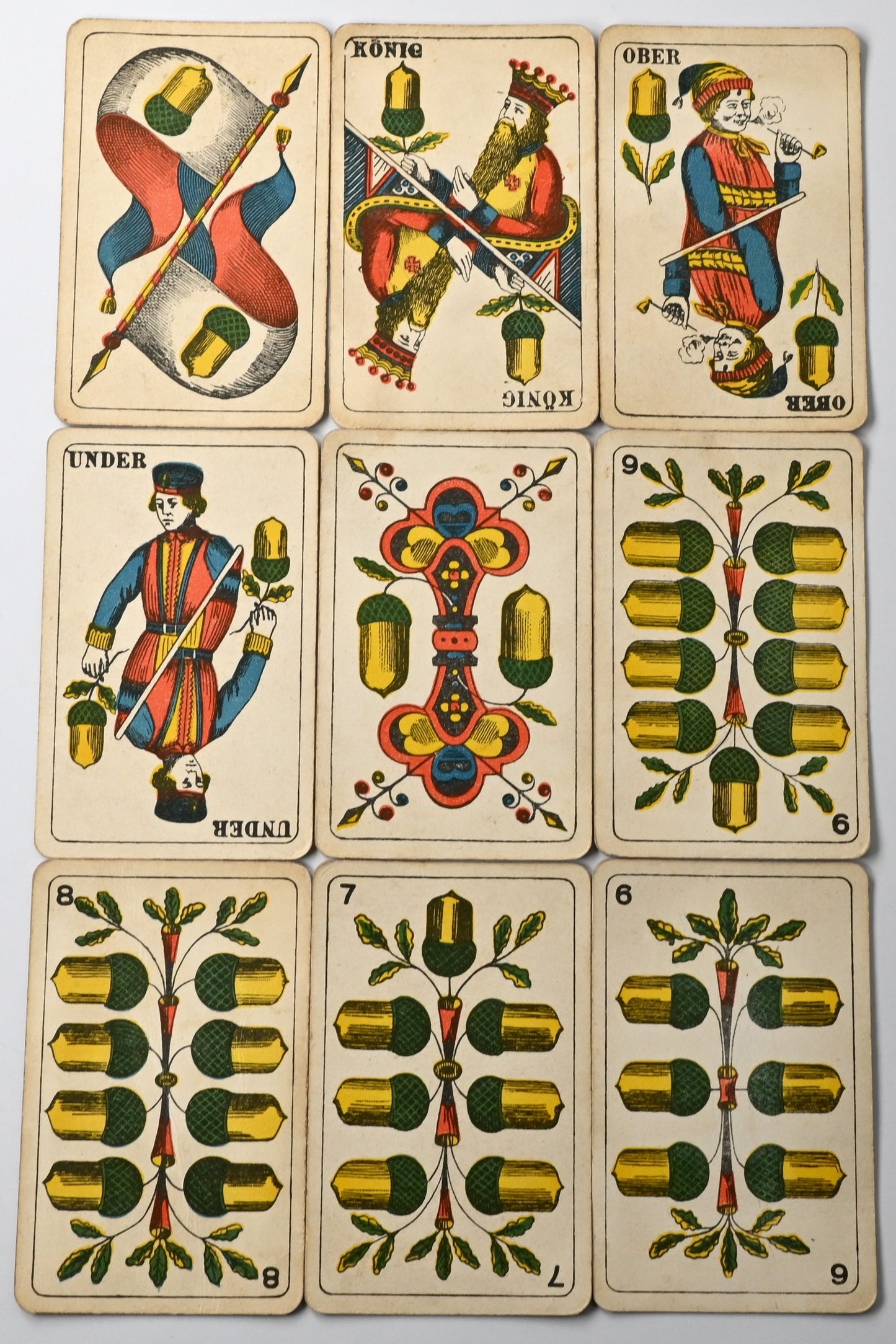 Jass Playing Cards – J. Müller & Cie Schaffhausen & Hasle, German-Suited Deck, One-of-a-Kind – 1920s