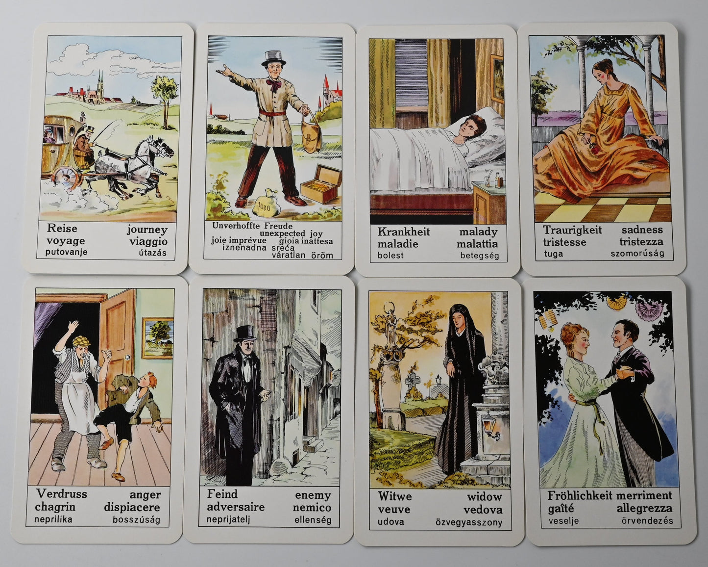 Vintage Wahrsagekarten, Piatnik Wien Nr. 1901, Orakeldeck mit Anleitung, ungespielt, neuwertig, Einzelstück, 1980er Jahre