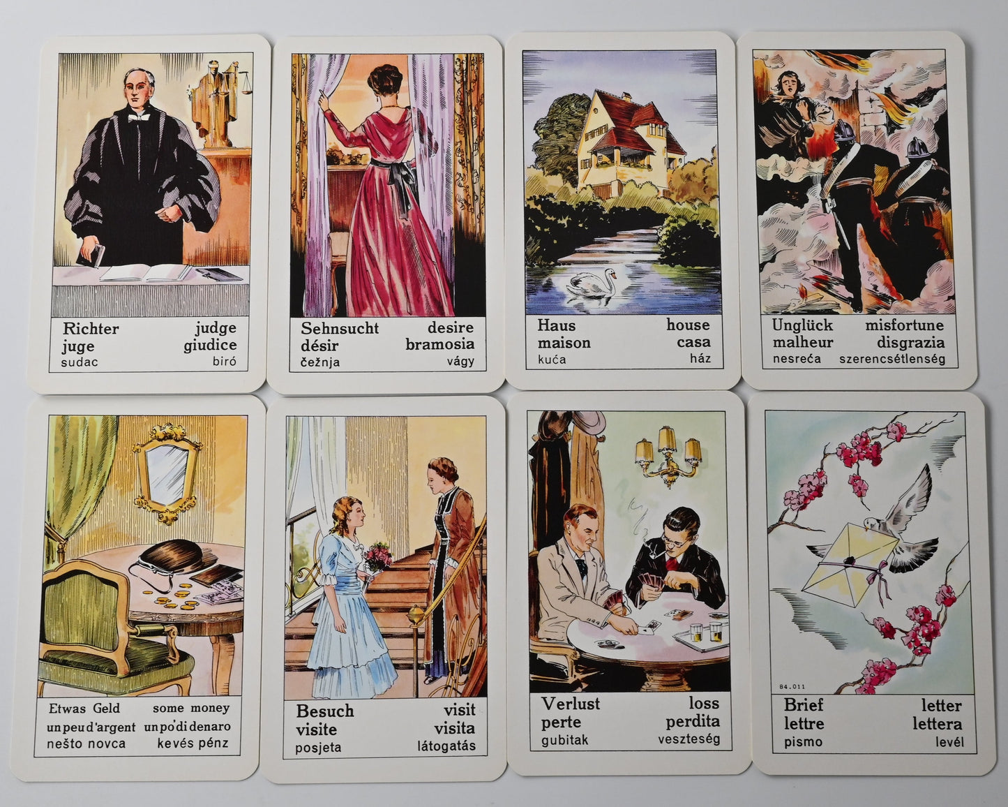 Vintage Wahrsagekarten, Piatnik Wien Nr. 1901, Orakeldeck mit Anleitung, ungespielt, neuwertig, Einzelstück, 1980er Jahre