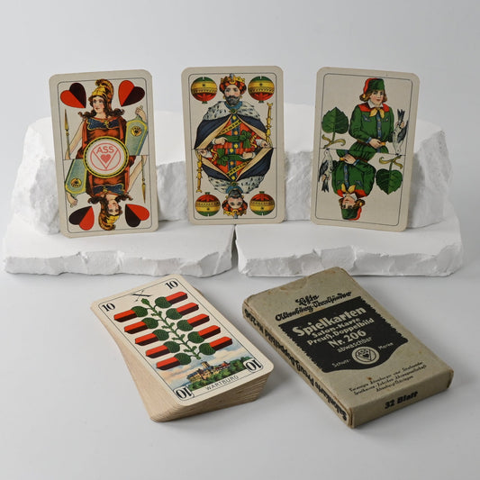Skatspiel – ASS Altenburg, Salon-Karte - Preußisches Doppelbild Nr. 206, deutsches Blatt, Einzelstück – 1940er Jahre