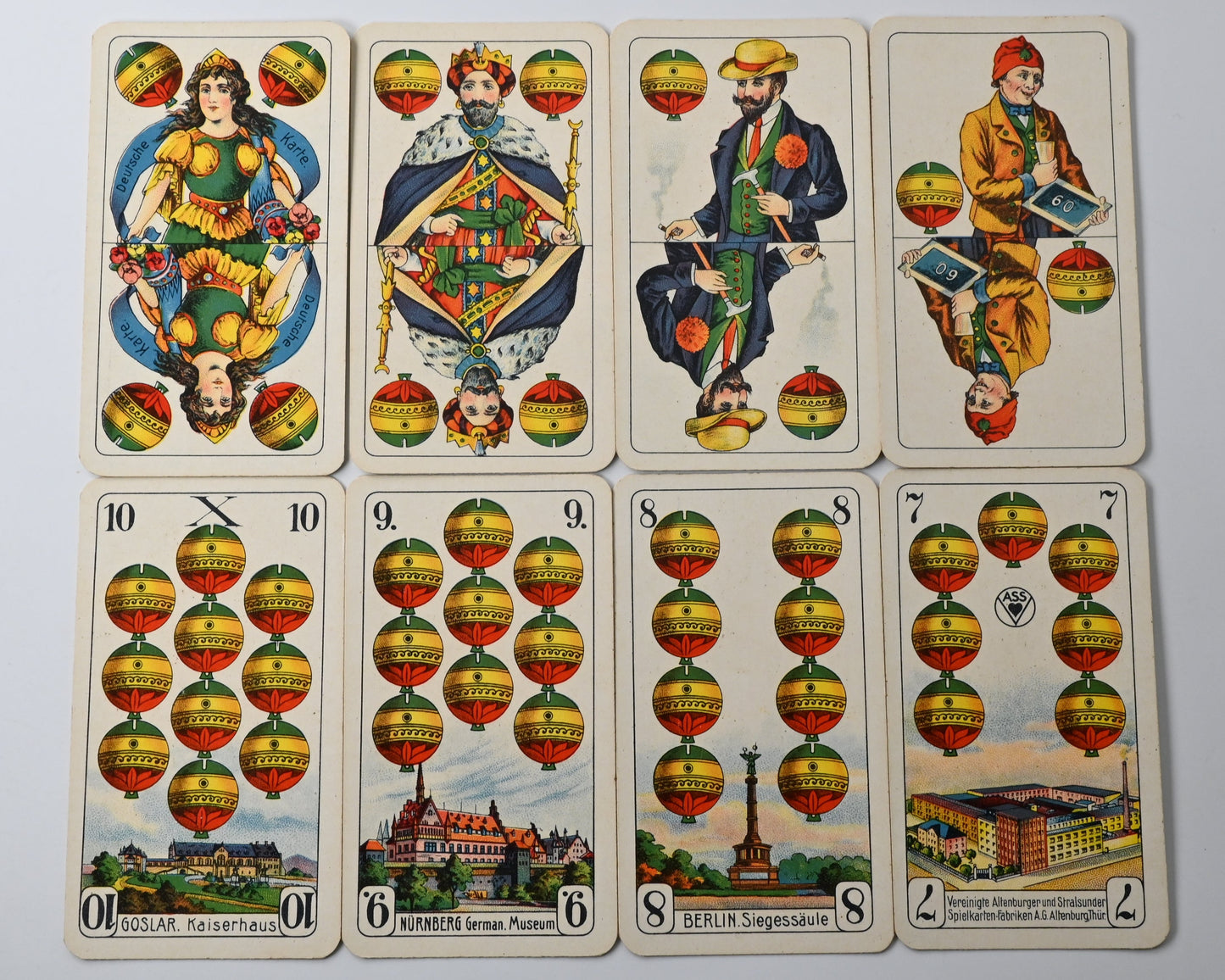 Skat Deck – ASS Altenburg, Salon Cards - Prussian Double Image No. 206, German Suit, Unique Piece – 1940s