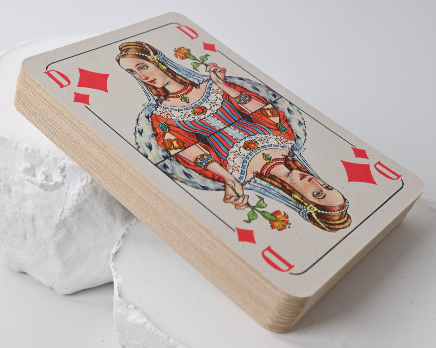 Vintage Skat Playing Cards, Altenburg DDR, Klub Karte No. 9R, French Suit, Single Piece, 1970s