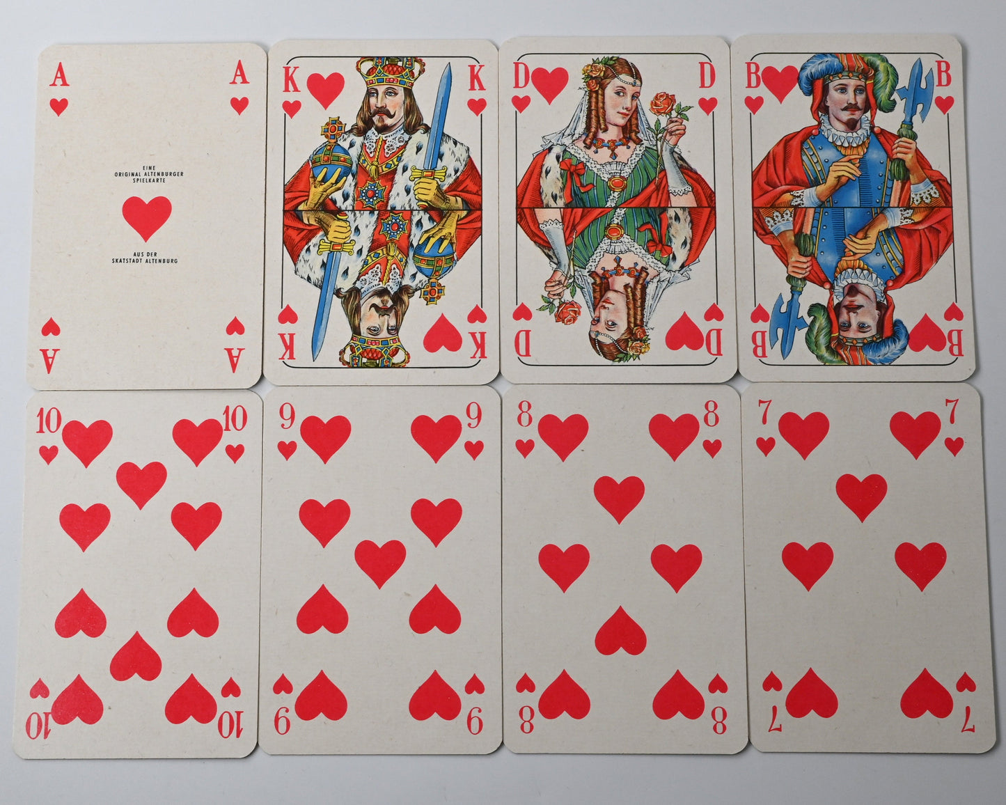 Vintage Skat Playing Cards, Altenburg DDR, Klub Karte No. 9R, French Suit, Single Piece, 1970s