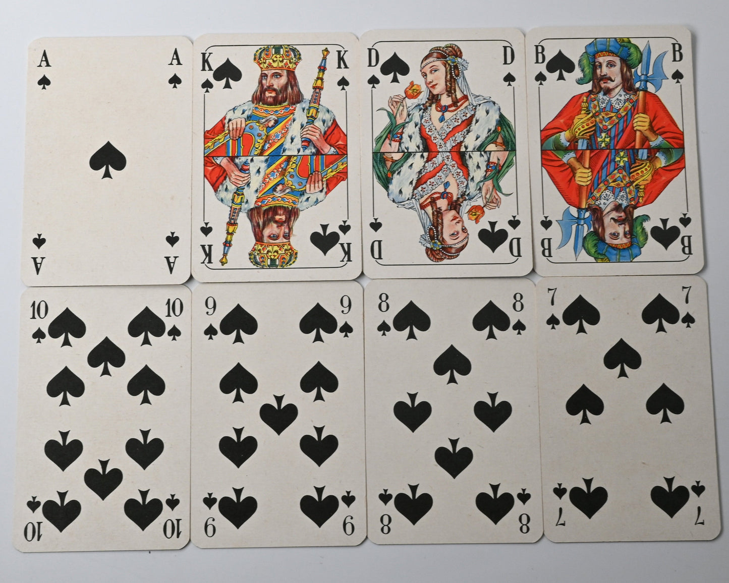 Vintage Skat Playing Cards, Altenburg DDR, Klub Karte No. 9R, French Suit, Single Piece, 1970s