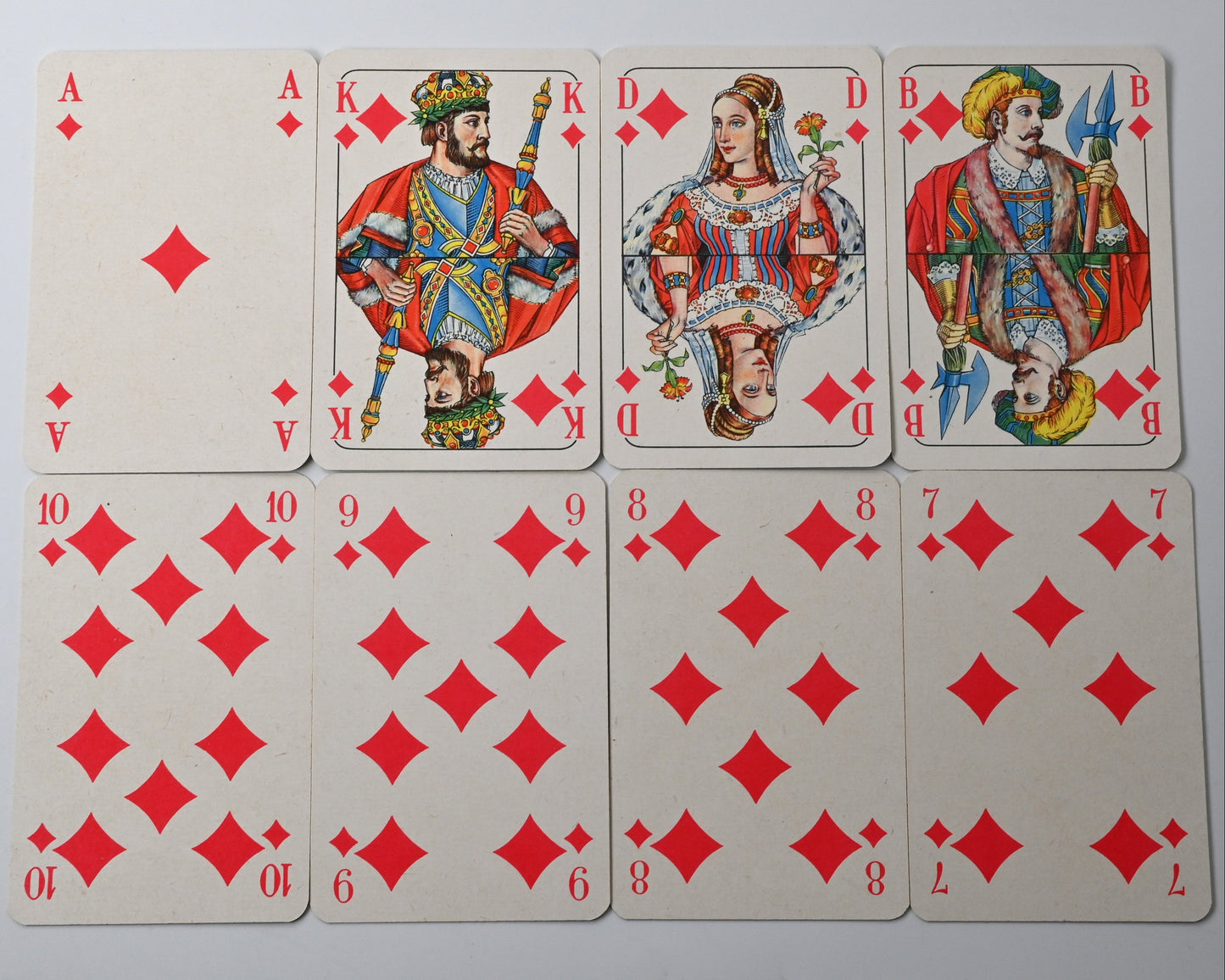 Vintage Skat Playing Cards, Altenburg DDR, Klub Karte No. 9R, French Suit, Single Piece, 1970s