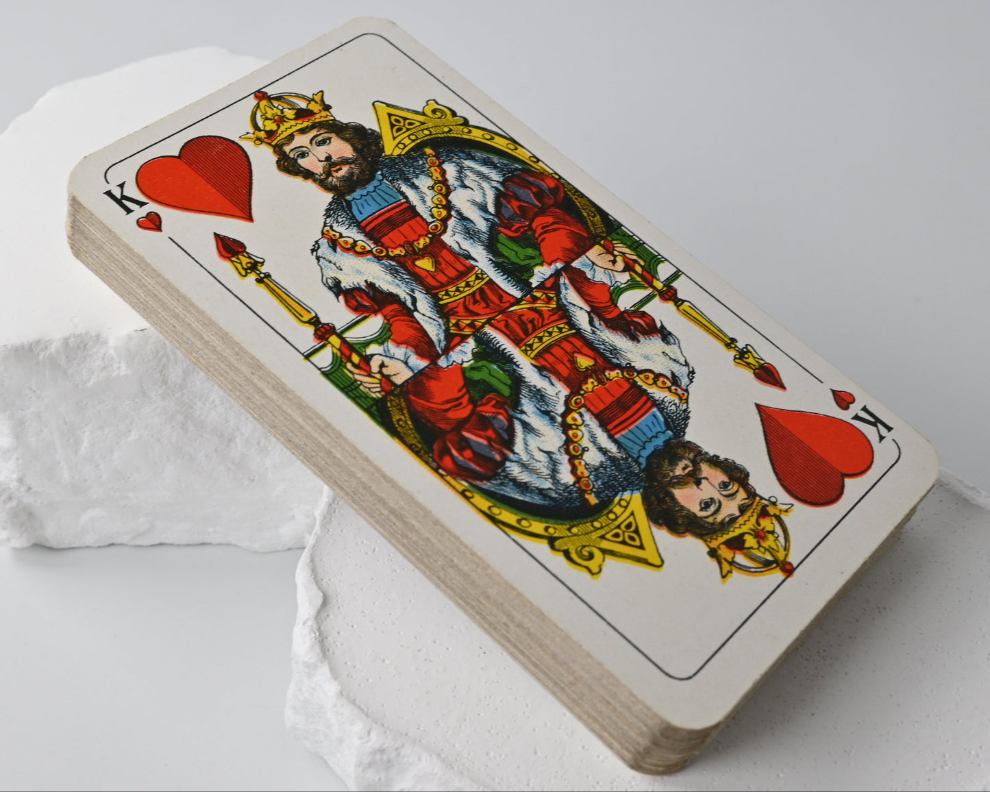 Tarock Kartenspiel, Altenburger Spielkarten, bayerisches Doppelbild, deutsches Blatt, für Tarock und Schafkopf, 1940er Jahre