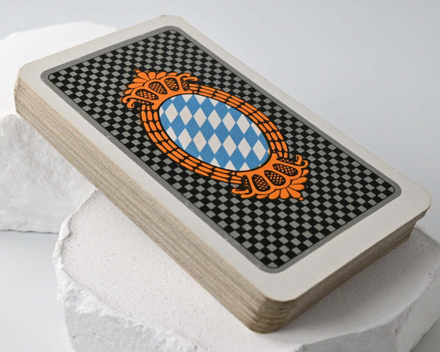 Tarock Kartenspiel, Altenburger Spielkarten, bayerisches Doppelbild, deutsches Blatt, für Tarock und Schafkopf, 1940er Jahre