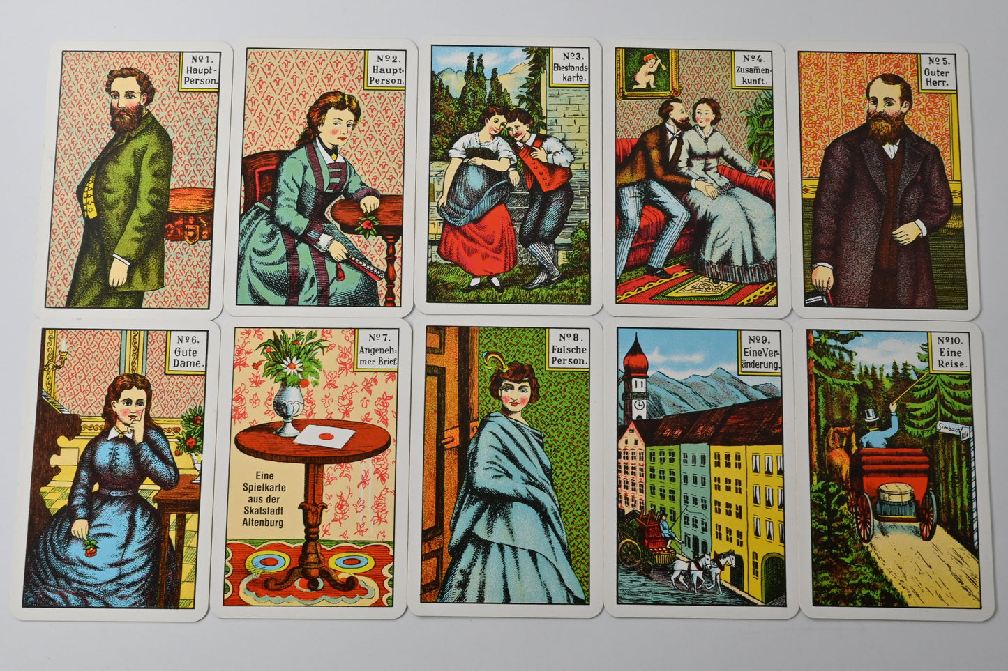 Kipperkarten Wahrsagekarten Set, Original Kipper - 36 Blatt, mit Buch und zusaetzlichem Band II, Orakelkarten, Einzelstück, 1990er Jahre