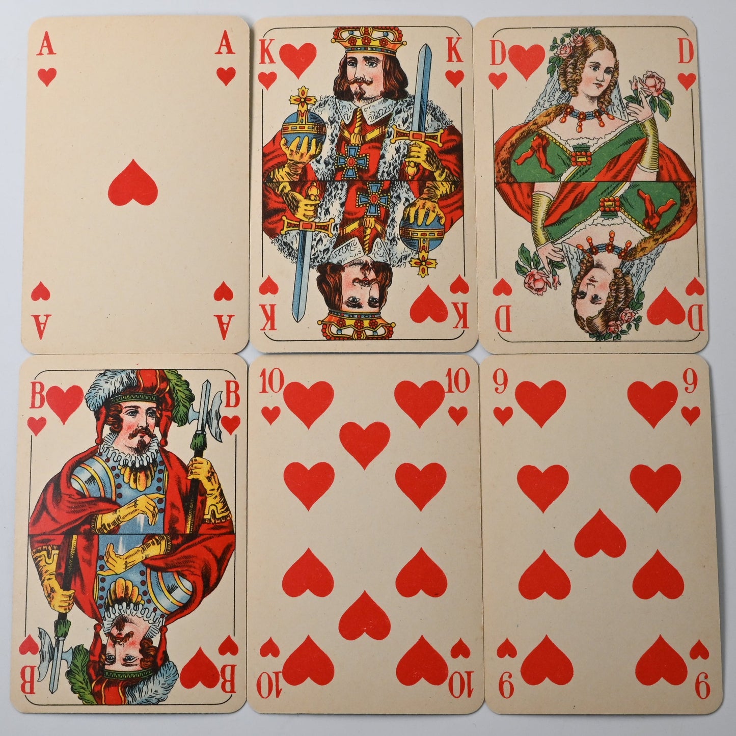 Doppelkopf Spielkarten Nr 39, Altenburger und Stralsunder Spielkartenfabriken AG, französisches Blatt, Einzelstück, 1940er Jahre