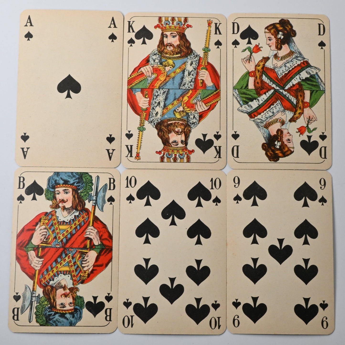 Doppelkopf Spielkarten Nr 39, Altenburger und Stralsunder Spielkartenfabriken AG, französisches Blatt, Einzelstück, 1940er Jahre
