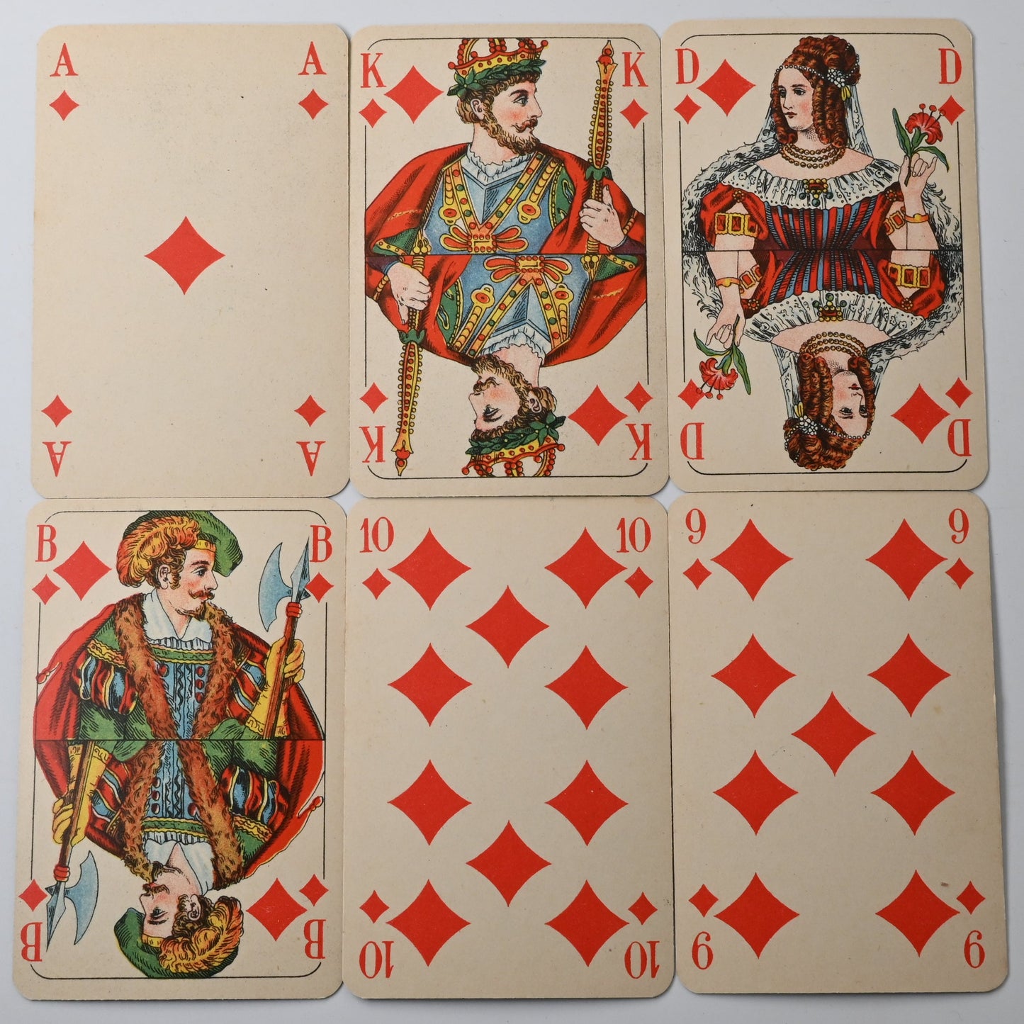 Doppelkopf Spielkarten Nr 39, Altenburger und Stralsunder Spielkartenfabriken AG, französisches Blatt, Einzelstück, 1940er Jahre