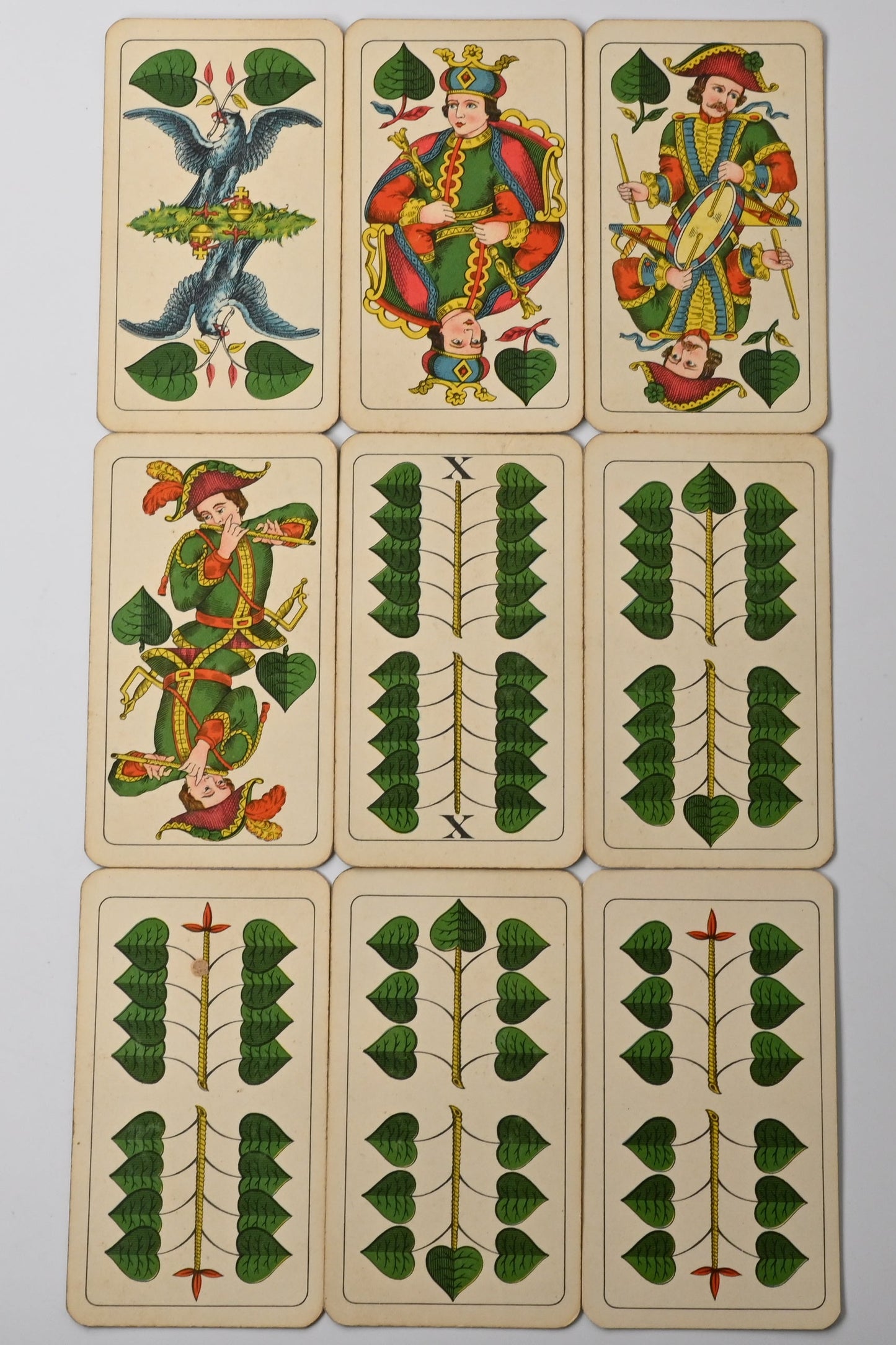 Tarok Karte Nr. 85 – ASS Altenburg, Fränkisches Doppelbild, deutsches Blatt für Tarock und Schafkopf, Einzelstück – 1940er Jahre