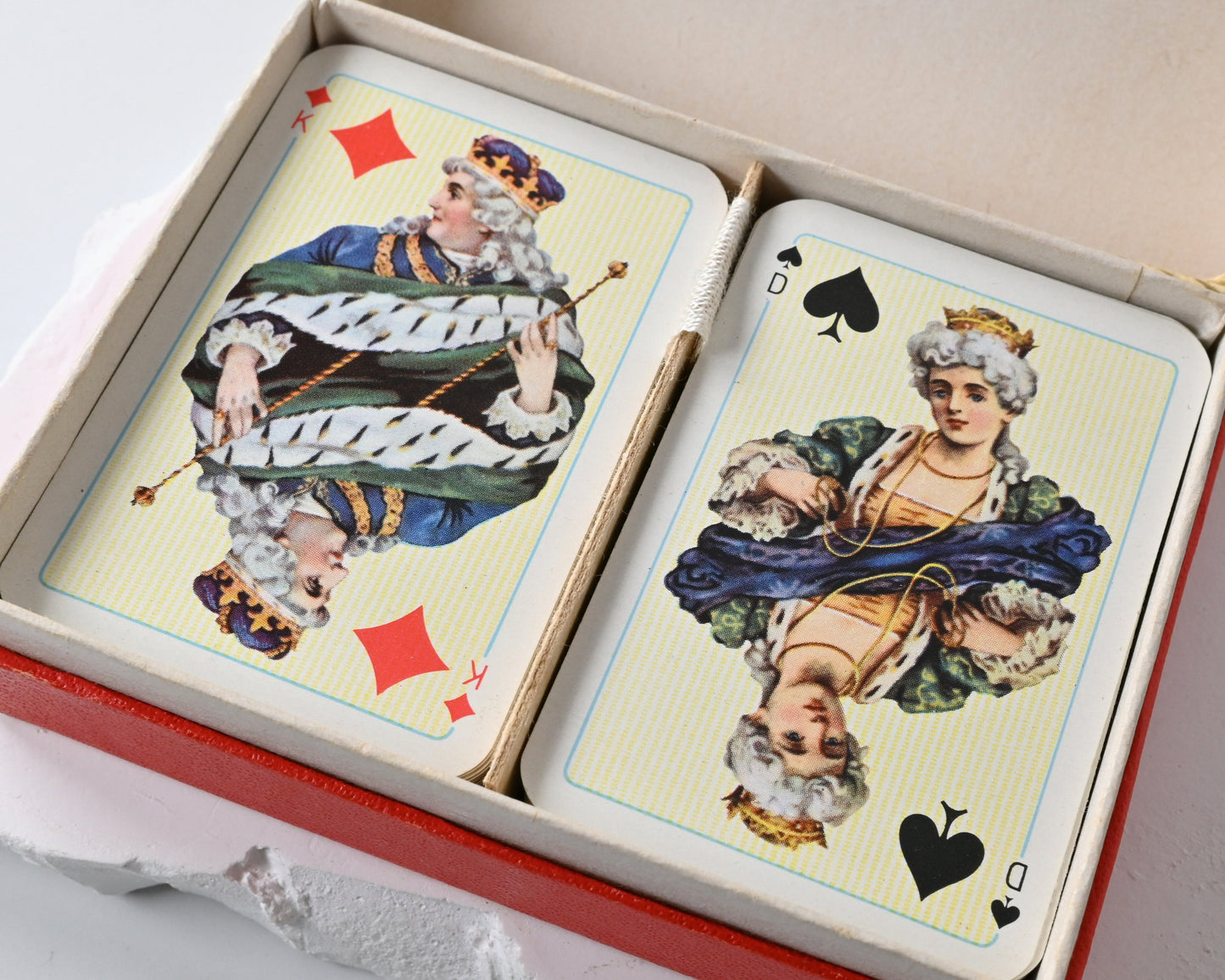 Patience Kartenspiel, VEB Altenburger Spielkarten, Rokoko Bildkarten, französisches Blatt, Einzelstück, 1960er Jahre