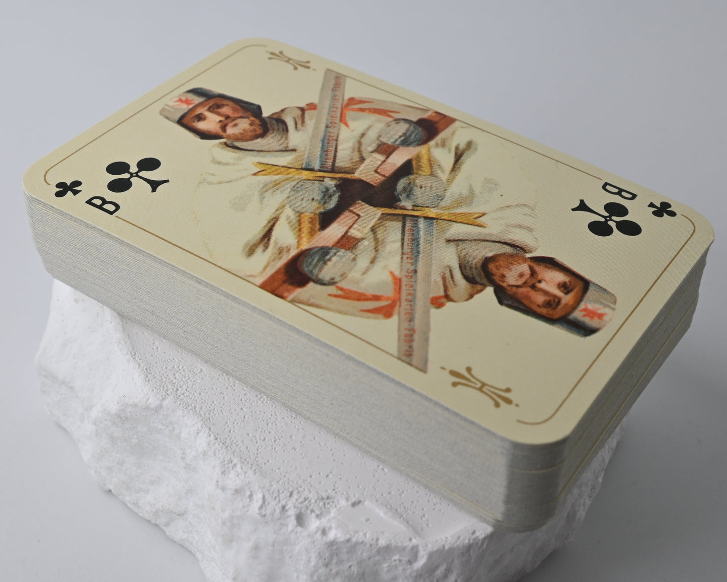 Playing Card Set in Wooden Box – Altenburger Kaiserkarte Reprint, Rummy, Poker, Canasta, Bridge Double Deck with Instructions, One-of-a-Kind – 1960s