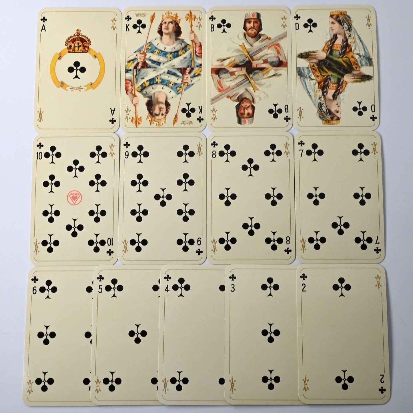 Playing Card Set in Wooden Box – Altenburger Kaiserkarte Reprint, Rummy, Poker, Canasta, Bridge Double Deck with Instructions, One-of-a-Kind – 1960s