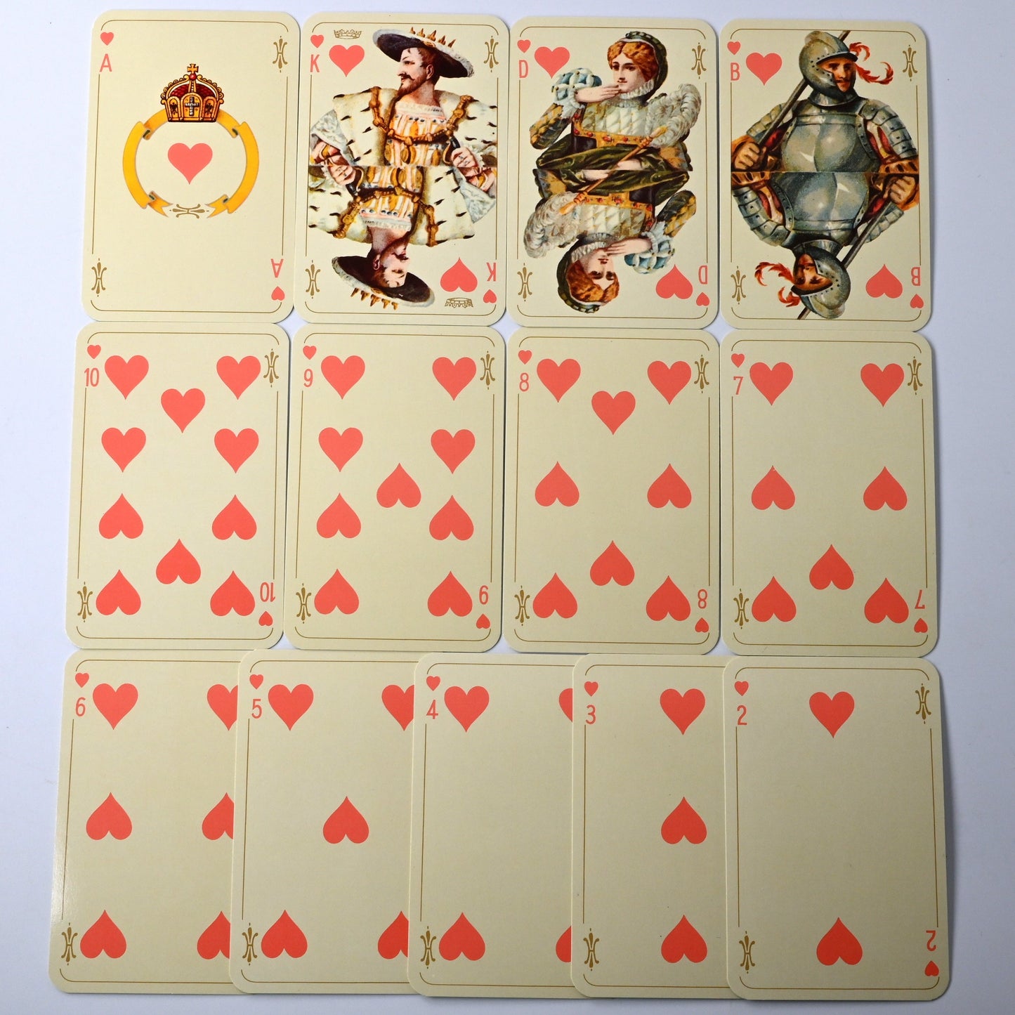 Playing Card Set in Wooden Box – Altenburger Kaiserkarte Reprint, Rummy, Poker, Canasta, Bridge Double Deck with Instructions, One-of-a-Kind – 1960s