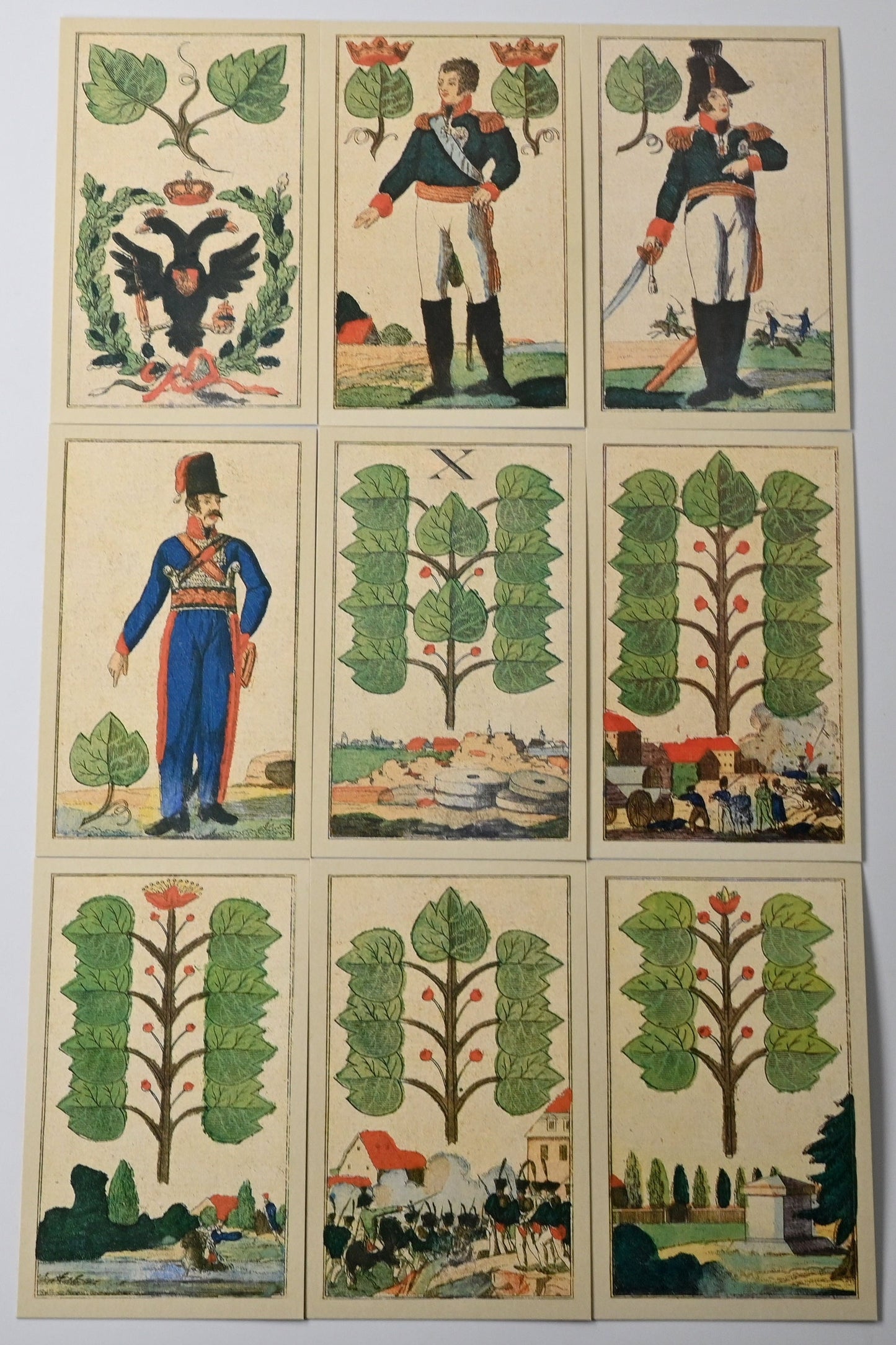 Kartenspiel, Tarock, Leipziger Völkerschlacht, Reprint nach C G Roessler, Buchbox, historische Edition, 1980er Jahre
