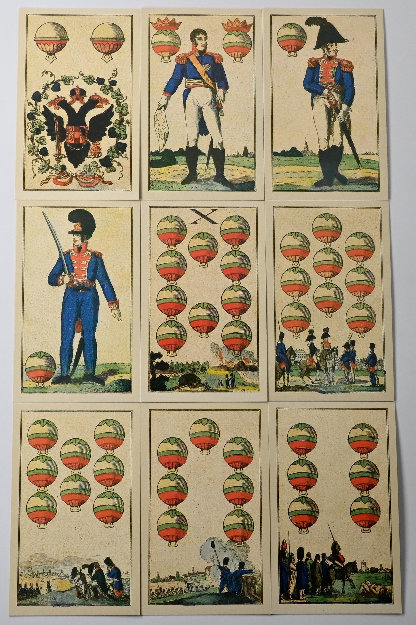 Kartenspiel, Tarock, Leipziger Völkerschlacht, Reprint nach C G Roessler, Buchbox, historische Edition, 1980er Jahre