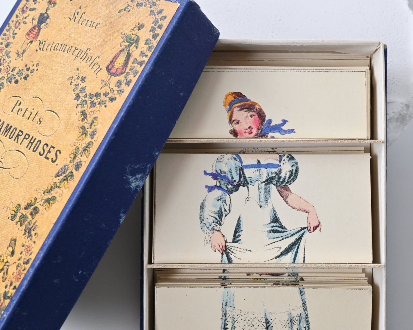 Legespiel - Biedermeier, Franz Josef Holler Reproduktion, Kleine Metamorphosen, Einzelstück, 1980er Jahre