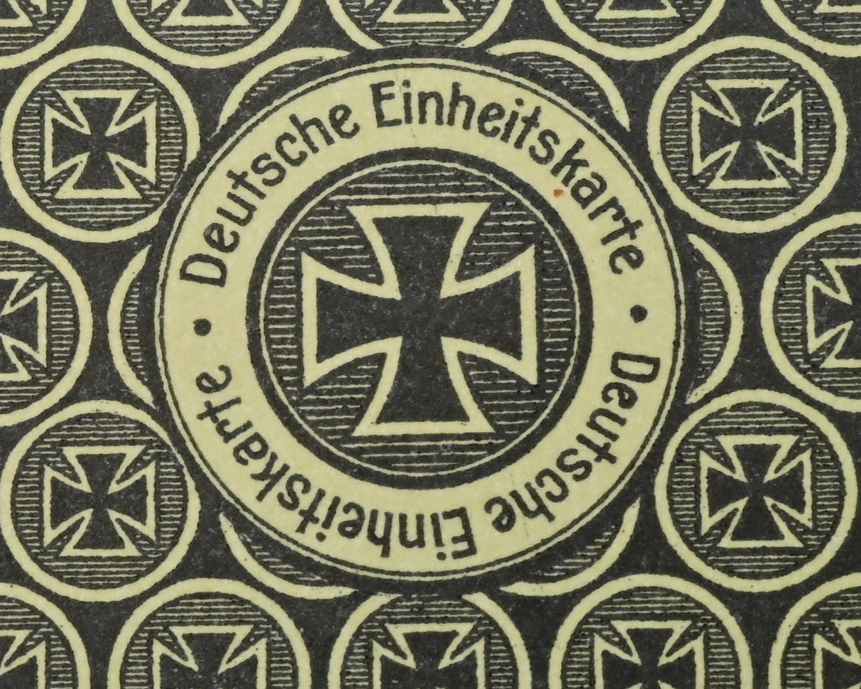 Deutsche Einheitskarte – Historisches Skatspiel mit deutschem Blatt, Vereinigte Stralsunder Spielkartenfabriken, Einzelstück, 1910er Jahre