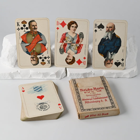 Skatspiel REICHS-KARTE 1915 – Fritz von Lindenau, VSS Altenburg, französisches Blatt, Deutsches Kaiserreich – 1910er Jahre