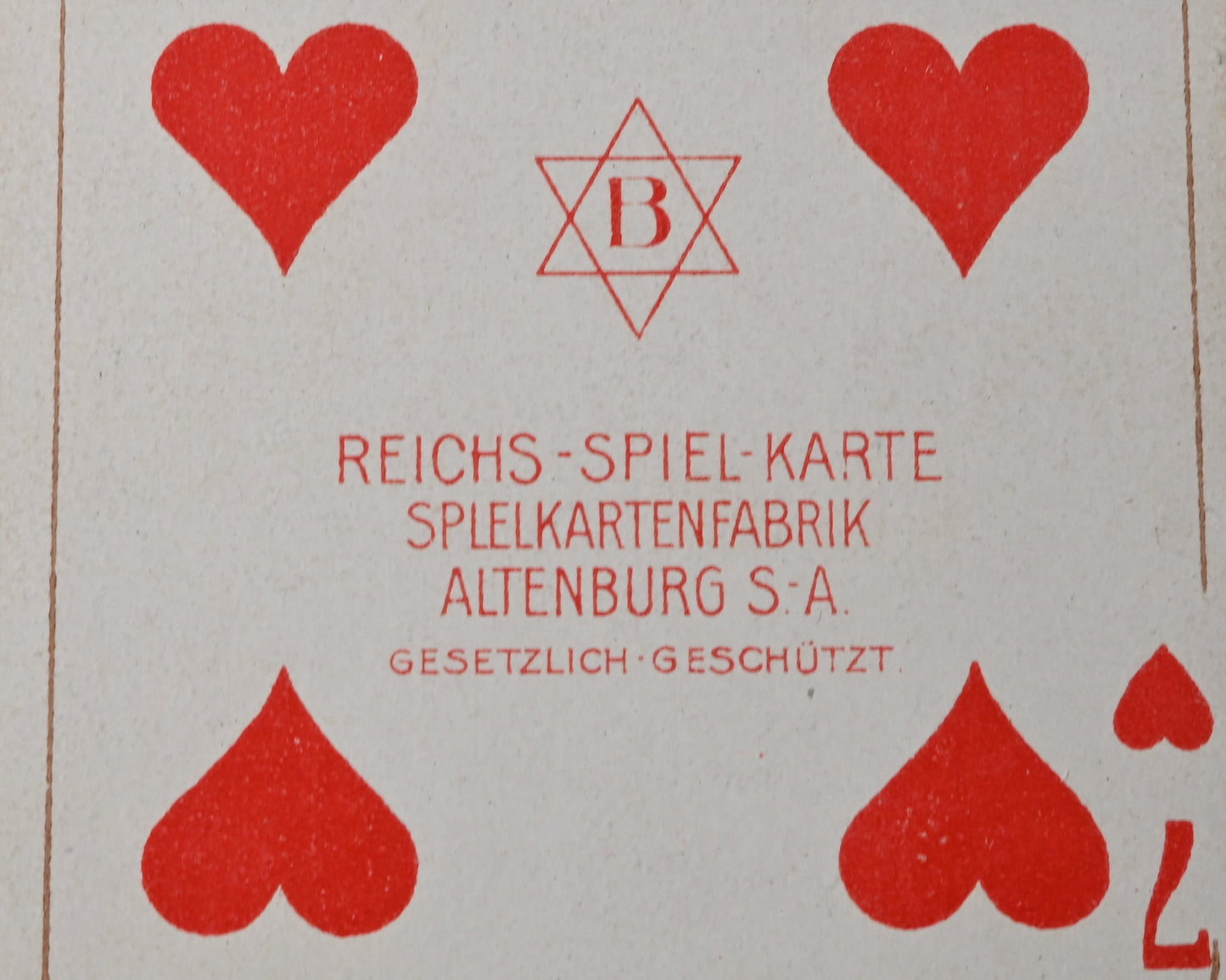 Imperial Germany Skat Deck 1915 – REICHS-KARTE by Fritz von Lindenau, VSS Altenburg, French Suits – 1910s