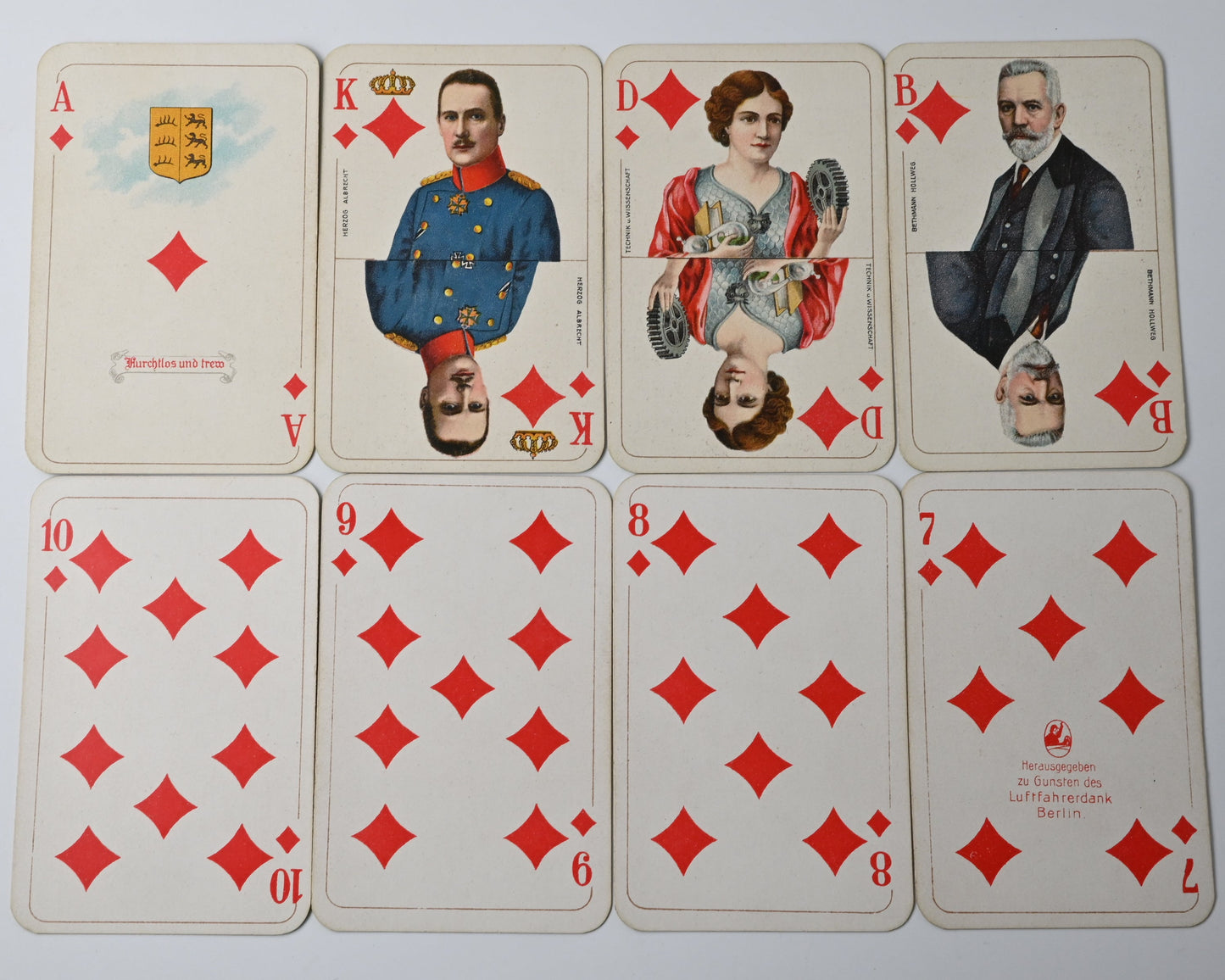 Imperial Germany Skat Deck 1915 – REICHS-KARTE by Fritz von Lindenau, VSS Altenburg, French Suits – 1910s