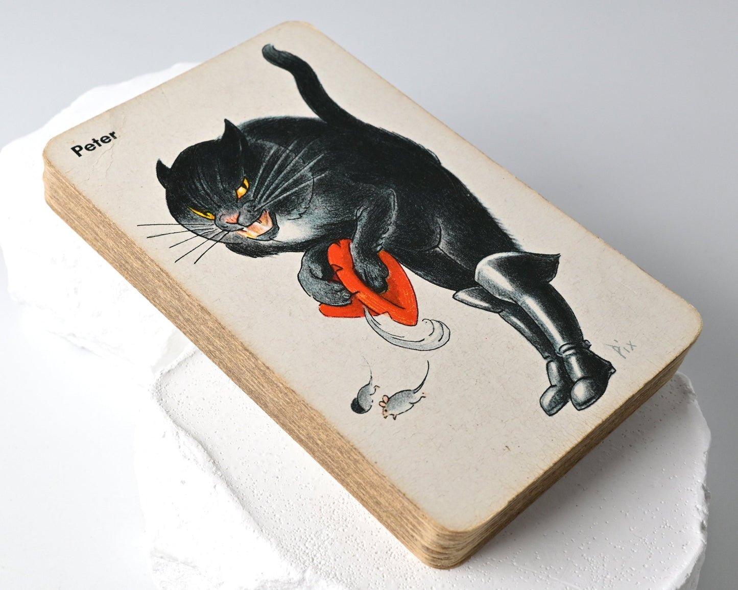 Vintage Card Game – Schwarzer Peter Quartett, Otto Pech “Pix”, VEB Altenburg, Original Box – 1950s