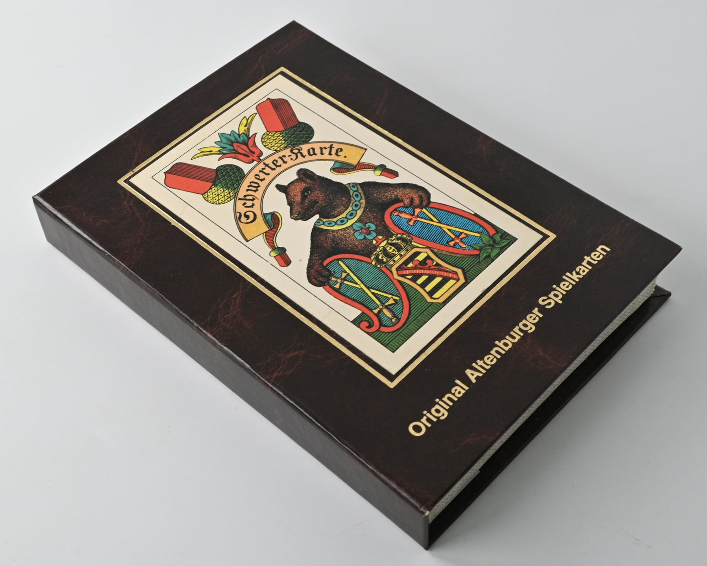 Skatspiel, Altenburger Spielkarten, Schwerdter Karte, deutsches Blatt, Spielkartenbox, Faksimile Edition, 1980er Jahre