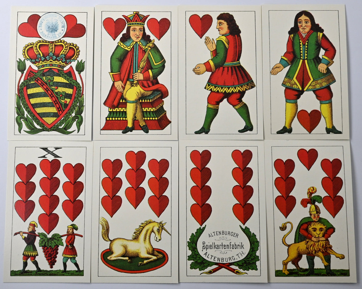 Skatspiel, Altenburger Spielkarten, Schwerdter Karte, deutsches Blatt, Spielkartenbox, Faksimile Edition, 1980er Jahre