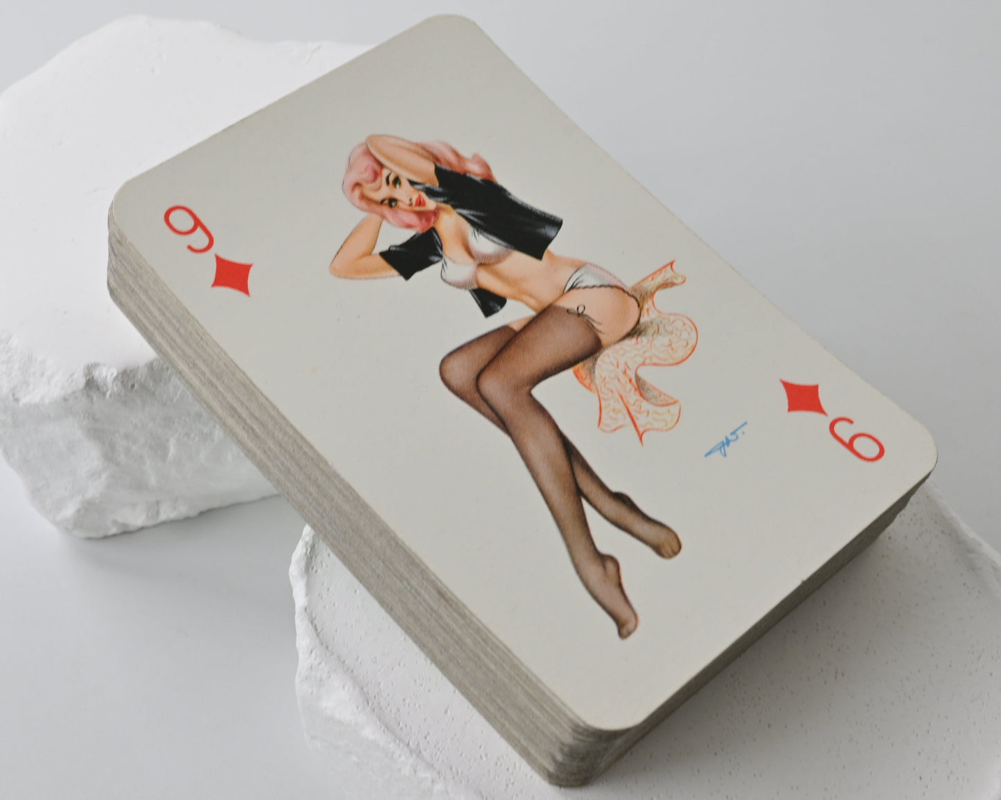 Bielefelder Playing Cards – Pin-Up “Baby Dolls / Sweetheart” Motif, Rommé, Poker, Bridge, Canasta Playing Cards, Vintage Collectible – 1970s