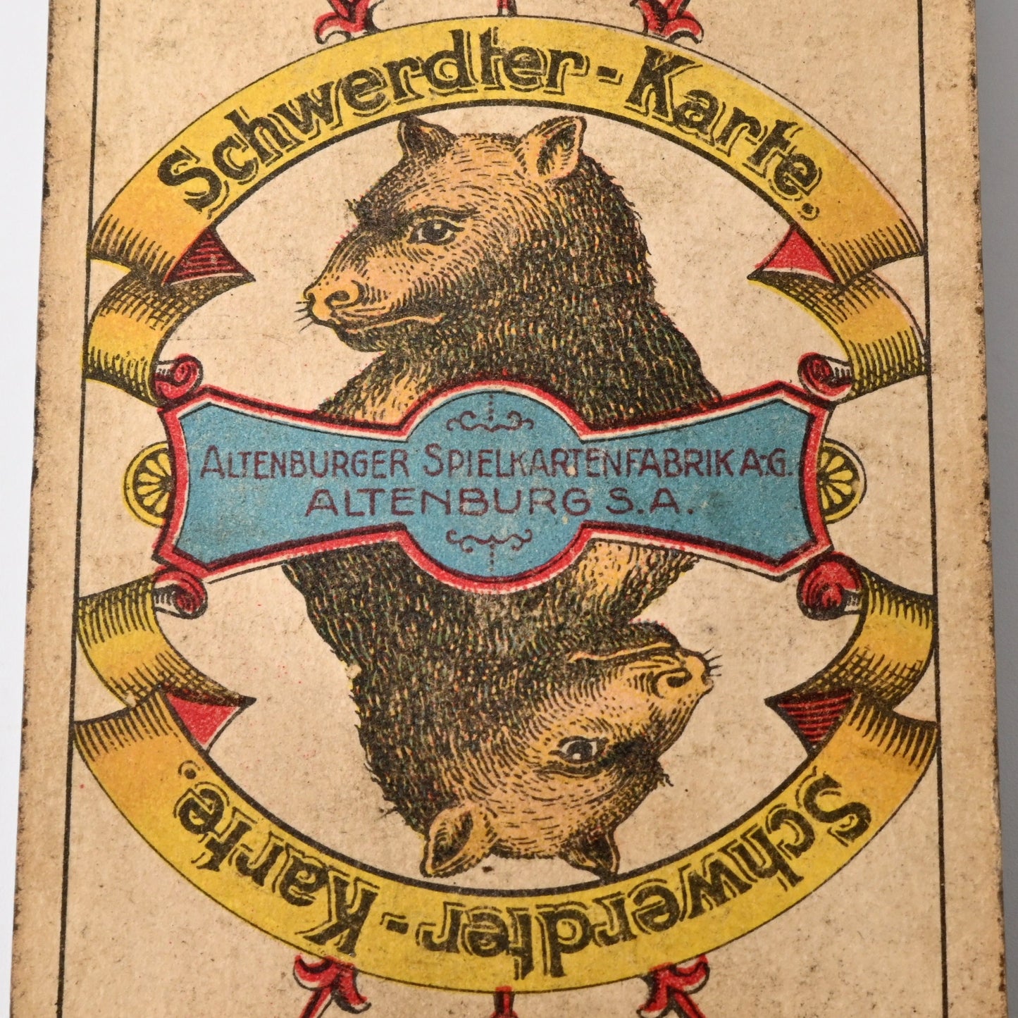 Skat Deck – Saxon Double-Figure Pattern, Altenburger Playing Card Factory, in Original Tobacco Tin, One-of-a-Kind – 1920s