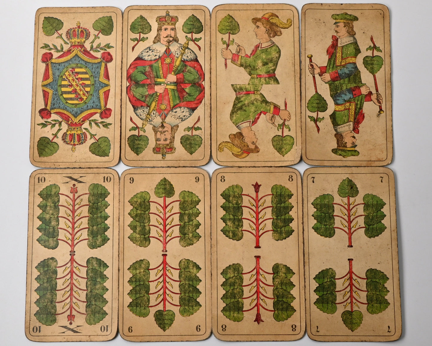 Skat Deck – Saxon Double-Figure Pattern, Altenburger Playing Card Factory, in Original Tobacco Tin, One-of-a-Kind – 1920s