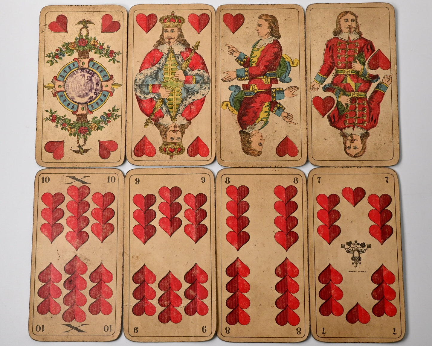 Skat Deck – Saxon Double-Figure Pattern, Altenburger Playing Card Factory, in Original Tobacco Tin, One-of-a-Kind – 1920s