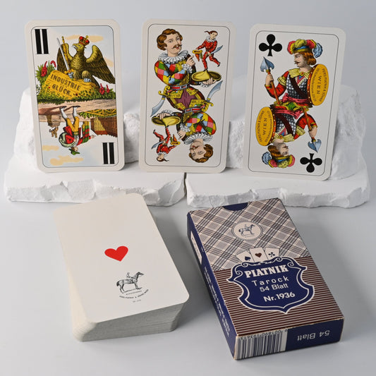 Tarock – Industrie und Glück, Piatnik Tarock Nr 1936, großes Kartenformat, 54 Blatt, Ferdinand Piatnik und Söhne Wien, 1970er Jahre