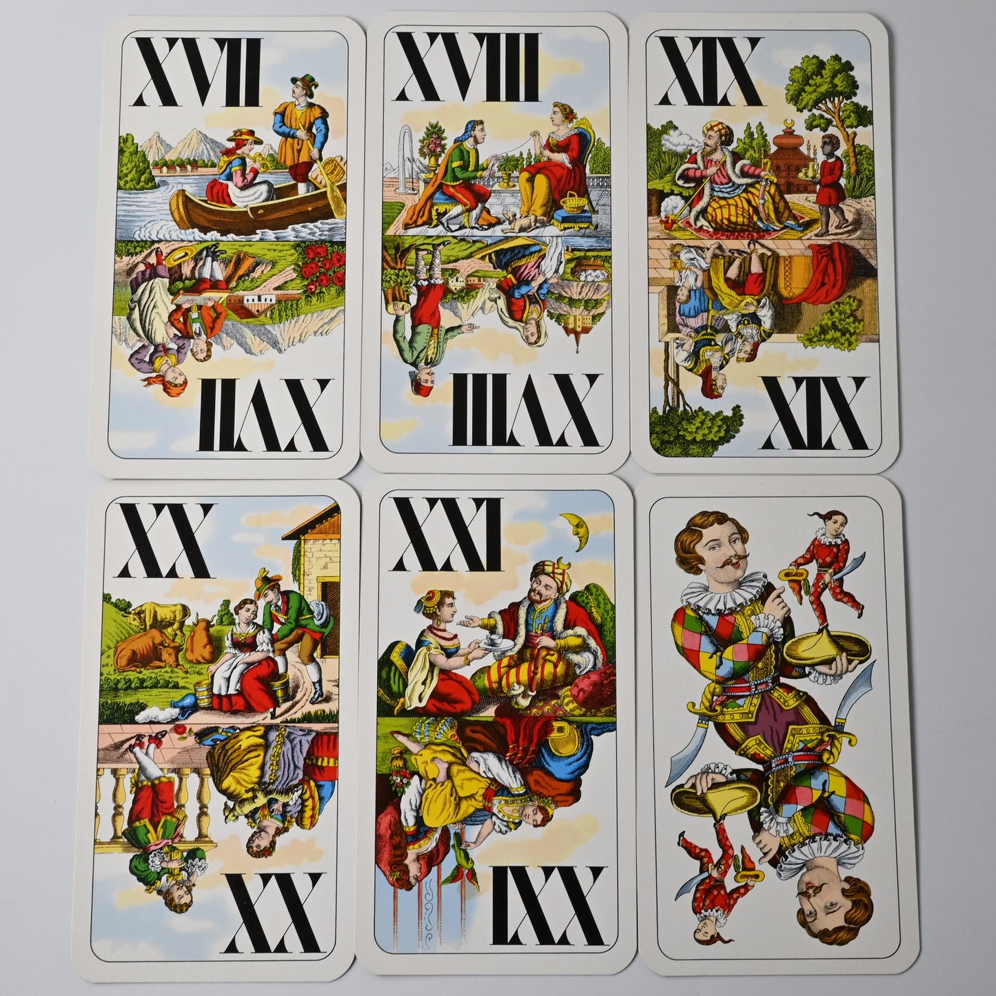 Tarock – Industrie und Glück, Piatnik Tarock Nr 1936, großes Kartenformat, 54 Blatt, Ferdinand Piatnik und Söhne Wien, 1970er Jahre