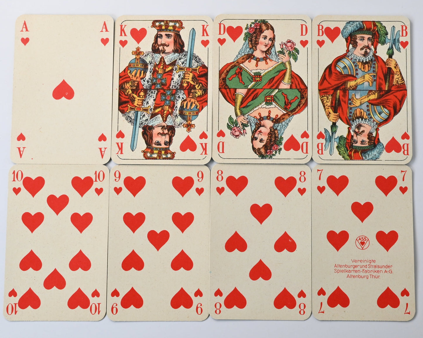 Skat game, Skat Card No. 39, Altenburg playing cards, French-suited deck, unique piece, 1940s.