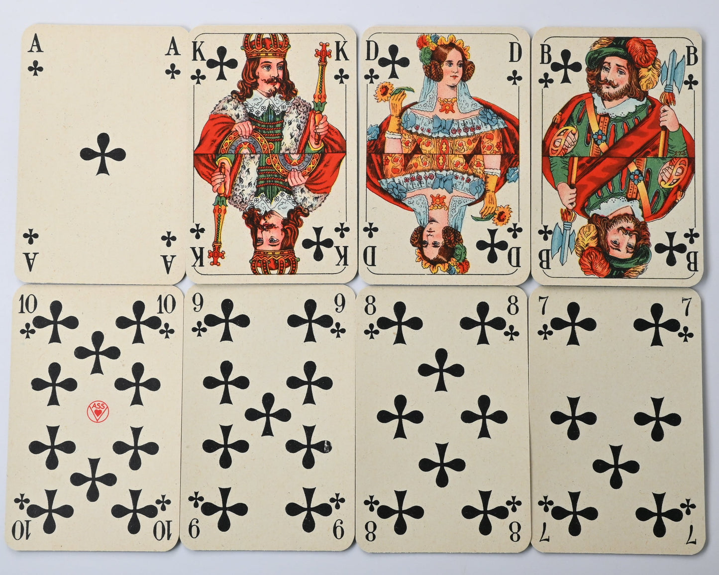 Skat game, Skat Card No. 39, Altenburg playing cards, French-suited deck, unique piece, 1940s.