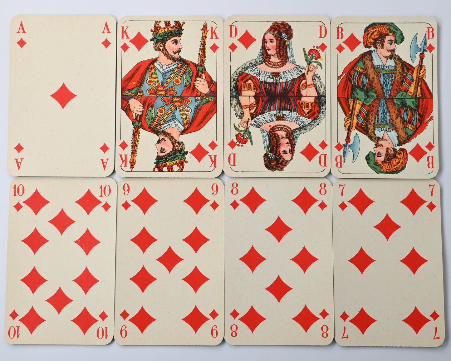 Skat game, Skat Card No. 39, Altenburg playing cards, French-suited deck, unique piece, 1940s.